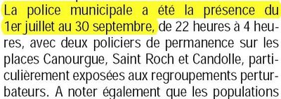 L'article de Montpellier plus du 15 octobre reproduisant le communiqué de presse de la mairie de Montpellier