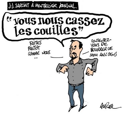 Aurel dessine Montpellier plus et Jean-Jacques Sarciat