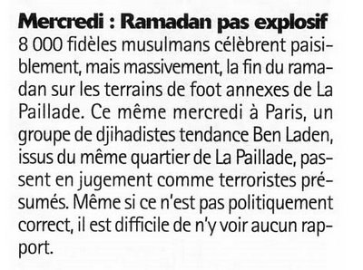 musulmans et djihadistes Paillade