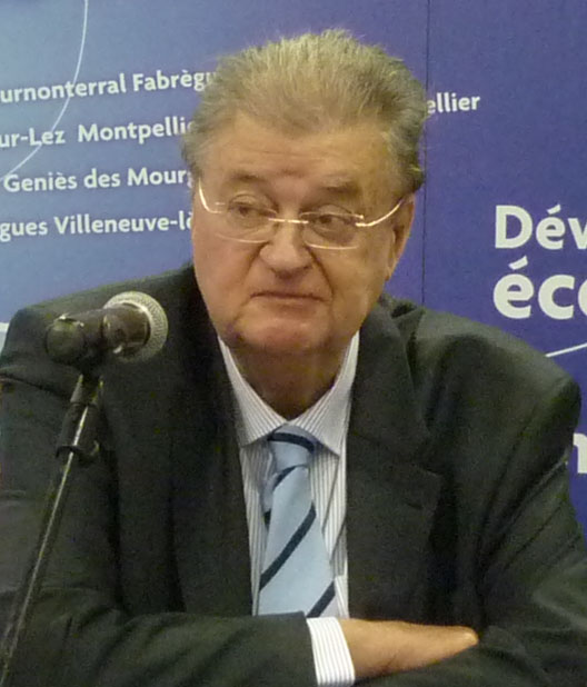 Georges Frêche, président de l'agglomération, le 21 décembre 2009 à Montpellier (photo : Mj)