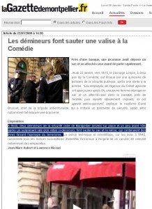 La page du site de La Gazette telle qu'elle était le 26 janvier