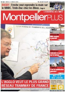 La Une de Montpellier plus du 27 janvier 2009