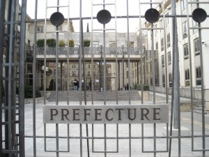 L'entrée de la préfecture à Montpellier (photo : Mj)