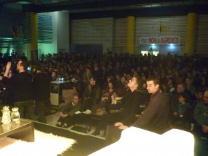 Au meeting d'Europe écologie le 17 février 2010 à Montpellier (photo Mj) Au meeting d'Europe écologie le 17 février 2010 à Montpellier (photo Mj)