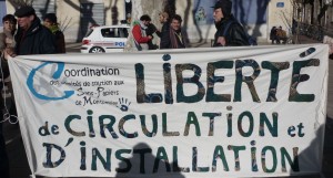 Manifestation le 6 février 2010 à Montpellier "pour la régularisation de tous les sans-papiers" (photo : Mj)