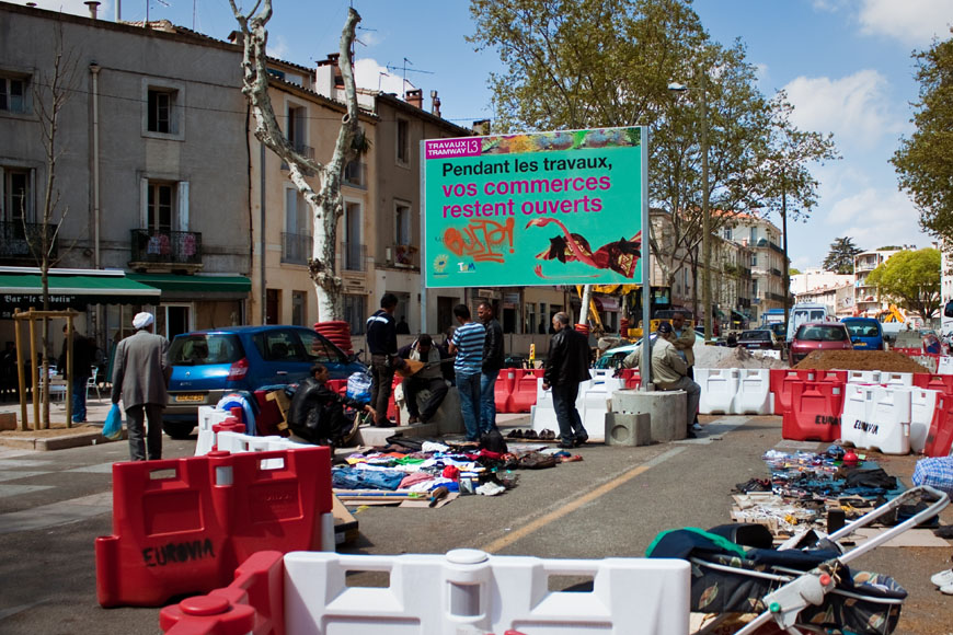 Dans le quartier Figuerolles à Montpellier (photo : Mj)