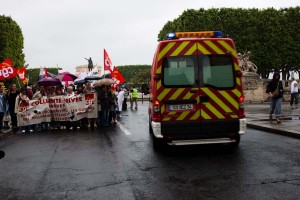 Manifestation des cliniques privées de Montpellier en grève le 10 juin 2010 (photo : Mj)