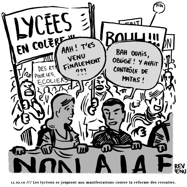 Les manifestations lycéennes vues par le dessinateur Revenu