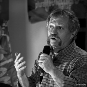 Jos� Bov� le 25 f�vrier 2009 � Montpellier (photo : Xavier Malafosse)