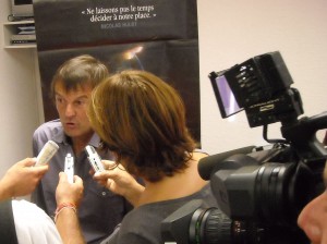 Nicolas Hulot le 7 septembre 2009 à Montpellier (photo : J.-O. T.)