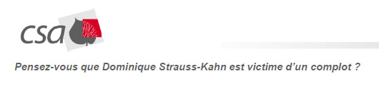 Extrait du sondage CSA sur DSK diffusé le 18 mai 2011