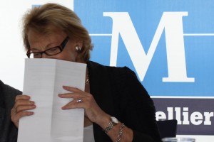 Hélène Mandroux le 17 juin 2011 à l'Hôtel de ville de Montpellier (photo : J.-O. T.)