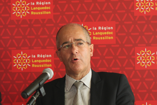 Christian Bourquin, président de la région Languedoc-Roussillon, le 25 novembre 2011 à l'hôtel de région (photo : J.-O. T.)