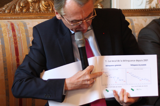 Claude Baland, préfet de l'Hérault, le 27 janvier 2012 dans les salons de la préfecture à Montpellier lors de ses voeux à la presse (photo : J.-0. T.)