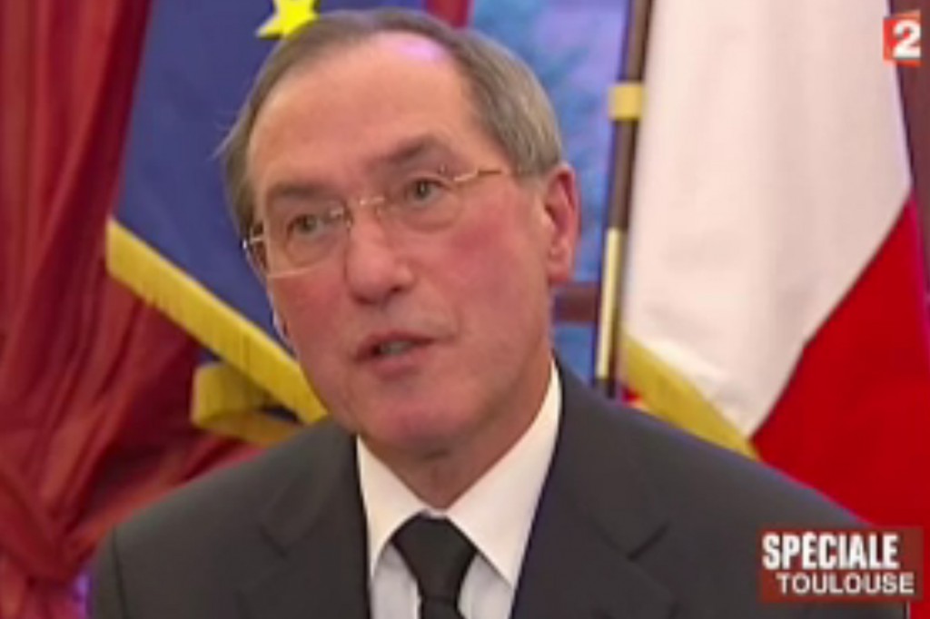 Claude Guéant, ministre de l'Intérieur, le 21 mars 2012 sur France 2 (photo : copie d'écran de la vidéo du journal)