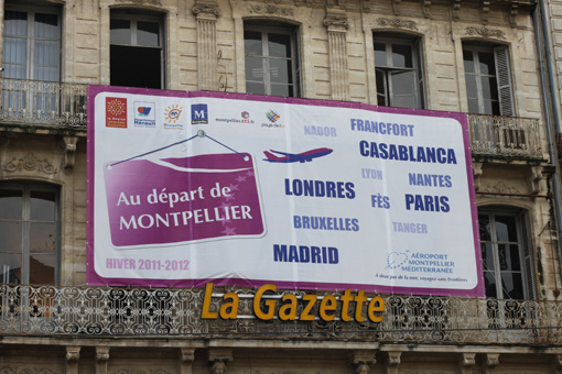 La façade de l'immeuble de La Gazette de Montpellier le 9 novembre 2011 (photo : J.-O. T.)