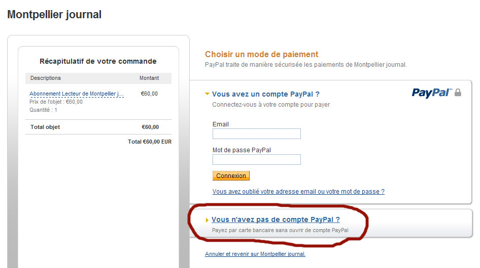 comment avoir un compte paypal