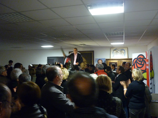 Hussein Bourgi le 22 novembre 2012 au siège de la fédération socialiste de l'Hérault à Montpellier (photo : J.-O. T.)