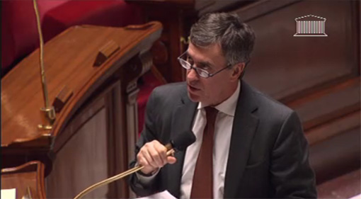 Jérôme Cahuzac, le ministre PS du budget à l'Assemblée nationale le 18 décembre 2012 (photo : copie écran de la vidéo de l'Assemblée)