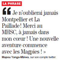 Midi Libre et le prétendu compte Twitter de Mapou Yanga-Mbiwa