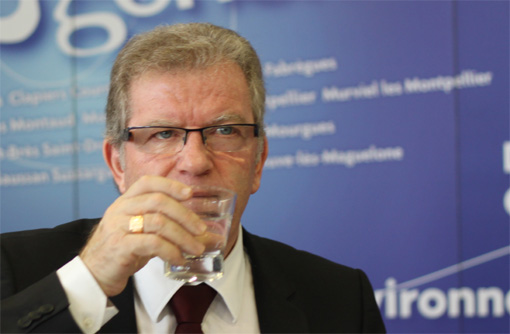 Jean-Pierre Moure, le président de l'agglo de Montpellier le 26 novembre 2012 (photo : J.-O. T.)