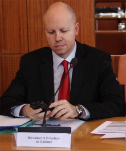 Frédéric Loiseau, directeur de cabinet à la préfecture de l'Hérault, le 22 janvier 2013 (photo : J.-O. T.)