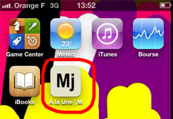 Icône Mj sur l'écran d'accueil de votre iPhone