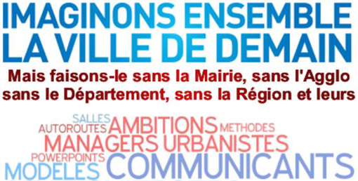 Extrait de l'affiche où le collectif Montpellier 4020 invite les citoyens à son atelier citoyen du 27 juin 2013