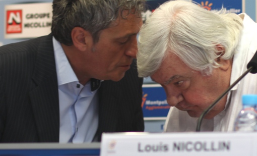 Philippe Saurel et Louis Nicollin le 19 juin 2014 (photo : J.-O. T.)