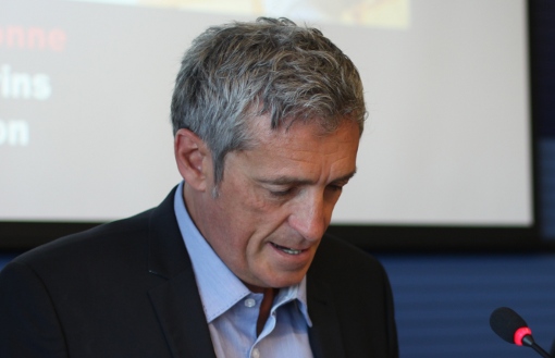 Philippe Saurel, maire de Montpellier, le 1er juillet 2014 (photo : J.-O. T.)