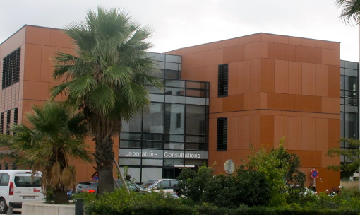 La clinique du Millénaire (groupe Oc santé) à Montpellier le 20 novembre 2014 (photo : Lucie Lecherbonnier)