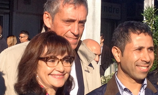 Chantal Lévy-Rameau, Philippe Saurel et Abdi El Kandoussi le 6 novembre 2014 (photo : Lucie Lecherbonnier)