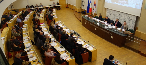 Conseil de la métropole de Montpellier le 5 février 2015 (photo : J.-O. T.)