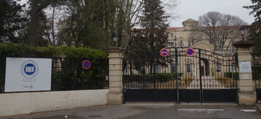 L'entrée de l'internat d'excellence de Montpellier le 17 mars 2015 (photo : J.-O. T.)