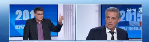 Stéphane Ratinaud et Philippe Saurel sur France 3 Languedoc-Roussillon le 29 mars 2015 (copie d'écran)