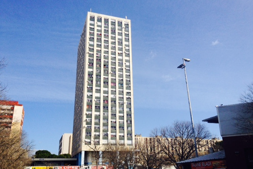 La Tour d'Assas dans le quartier de La Paillade à Montpellier le 1er avril 2015 (photo Lucie Lecherbonnier)