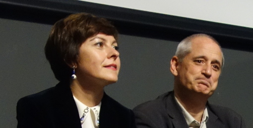 Carole Delga et Gérard Onesta le 10 décembre 2015 à Montpellier (photo : J.-O. T.)