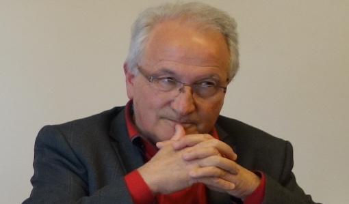 René Revol, maire (Parti de gauche) de Grabels, le 25 mars 2015 (photo : J.-O. T.)