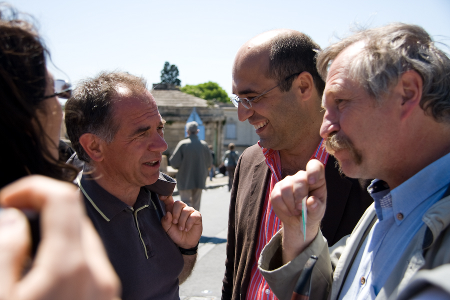 Eric Andrieu, Jean-Louis Roumégas et José Bové le 1er mai 2009 à Montpellier (photo : Xavier Malafosse)